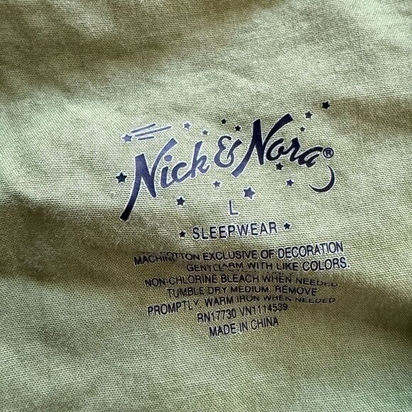 NICK & NORA TOY ARMY CAMO Woven Cotton PJ PAJAMA SET TOP PANTS RARE LARGE - Picture 3 of 10